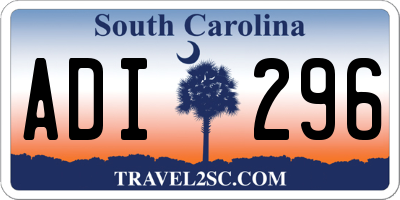 SC license plate ADI296