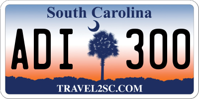 SC license plate ADI300