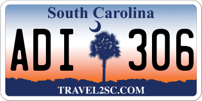 SC license plate ADI306