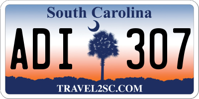 SC license plate ADI307