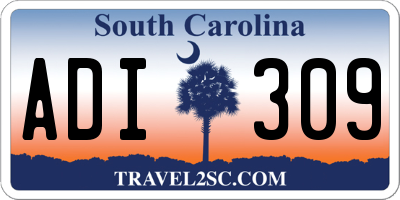 SC license plate ADI309