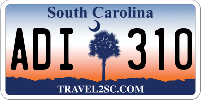 SC license plate ADI310