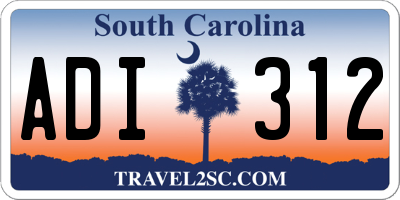 SC license plate ADI312