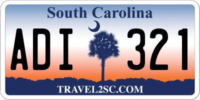 SC license plate ADI321