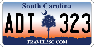 SC license plate ADI323