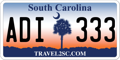 SC license plate ADI333