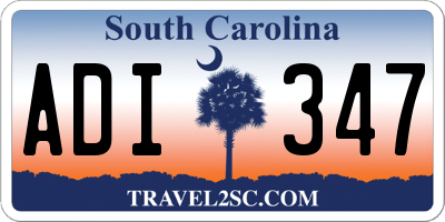 SC license plate ADI347