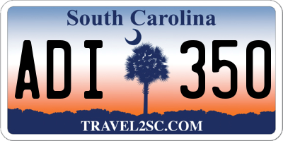 SC license plate ADI350