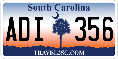 SC license plate ADI356