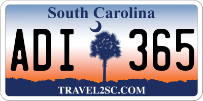 SC license plate ADI365