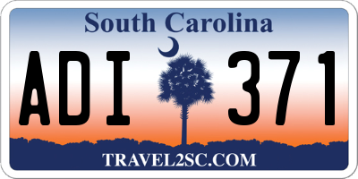 SC license plate ADI371