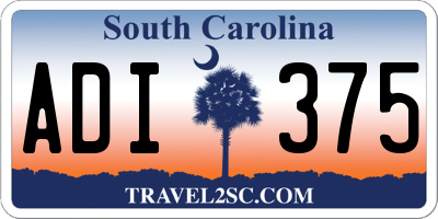 SC license plate ADI375