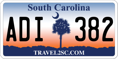 SC license plate ADI382