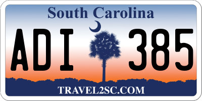 SC license plate ADI385