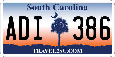 SC license plate ADI386