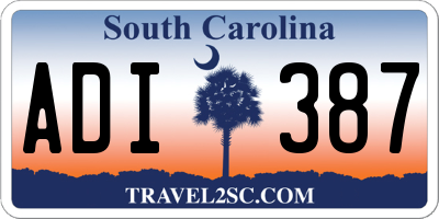 SC license plate ADI387