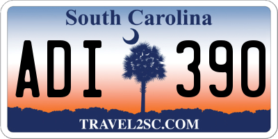 SC license plate ADI390