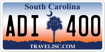 SC license plate ADI400