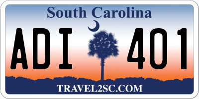 SC license plate ADI401