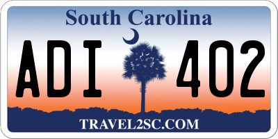 SC license plate ADI402