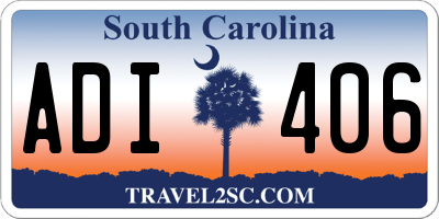 SC license plate ADI406