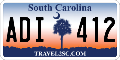 SC license plate ADI412
