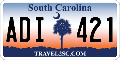 SC license plate ADI421