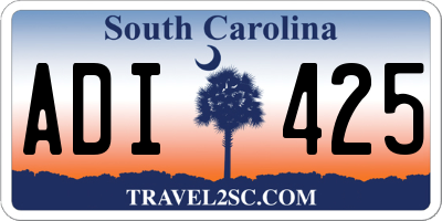 SC license plate ADI425