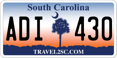 SC license plate ADI430