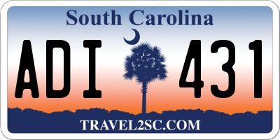 SC license plate ADI431