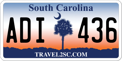 SC license plate ADI436