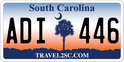 SC license plate ADI446
