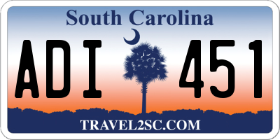 SC license plate ADI451