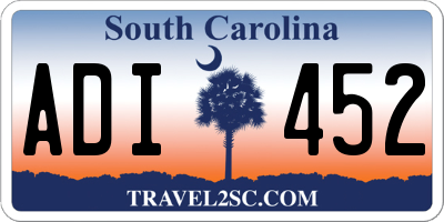 SC license plate ADI452