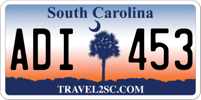 SC license plate ADI453