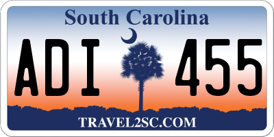 SC license plate ADI455