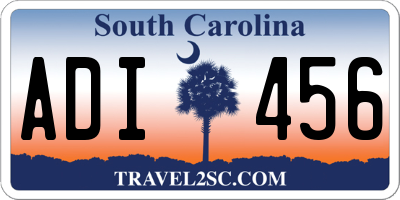 SC license plate ADI456