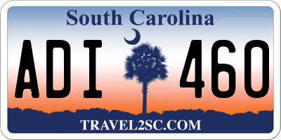 SC license plate ADI460