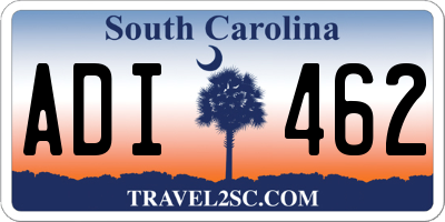 SC license plate ADI462
