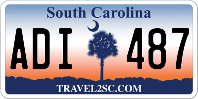SC license plate ADI487