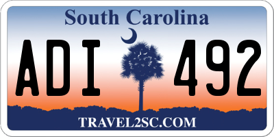 SC license plate ADI492
