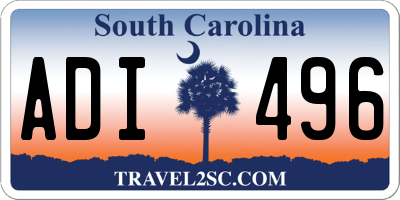 SC license plate ADI496