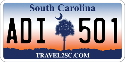 SC license plate ADI501
