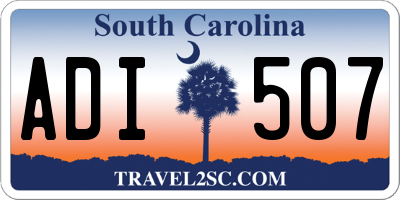 SC license plate ADI507