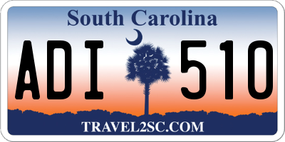 SC license plate ADI510