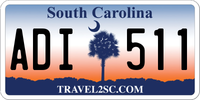 SC license plate ADI511
