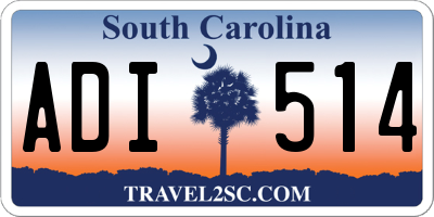 SC license plate ADI514