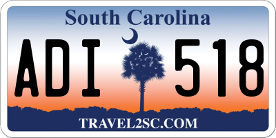 SC license plate ADI518
