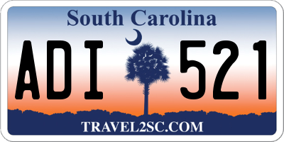 SC license plate ADI521