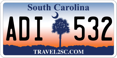 SC license plate ADI532